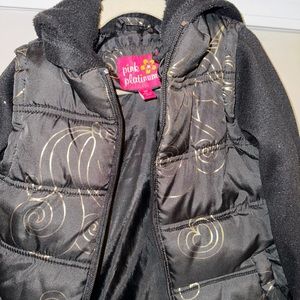 6x Girls Puffer coat with hood- Gently worn